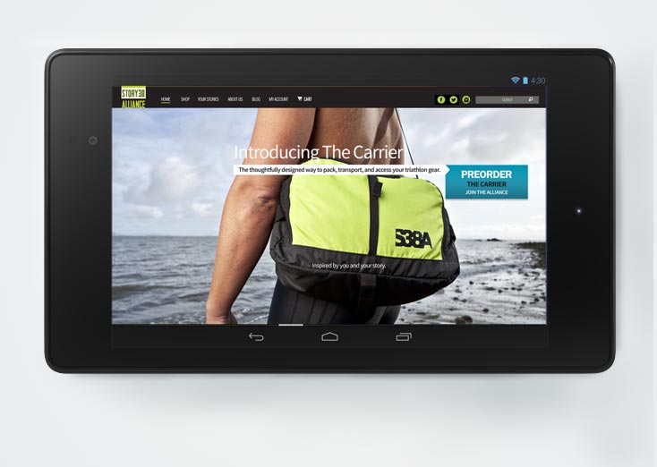 Shopify web design sample